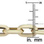 14K Gold Oval Rolo Link Bracelet // 10mm