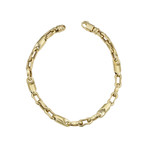 14K Solid Gold Fancy Bullet Link Bracelet // 6mm