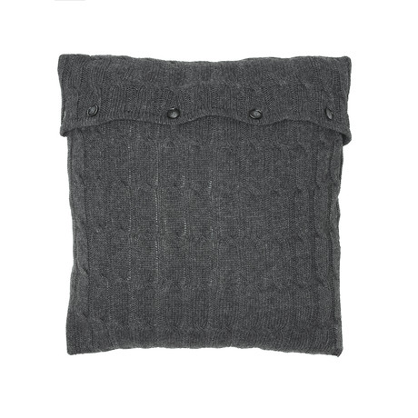 Pillow Cover // Cable Knit (Dark Gray)