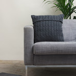 Pillow Cover // Cable Knit (Dark Gray)