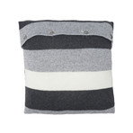 Pillow Cover // Colorblock Knit (Medium Gray)