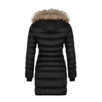 Winter Coat + Fur Hood // Black (M)