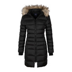 Winter Coat + Fur Hood // Black (M)