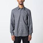Men's Solid Woven Top // Gray (XL)