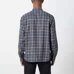 Men's Long Sleeve Plaid Woven Top // Gray + Multicolor (L)