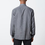 Men's Solid Woven Top // Gray (S)