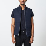 Men's Filled Vest // Black Check (XL)