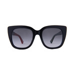 Women's GG Web Oversized Sunglasses // Black