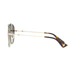 Men's Web Pilot Aviator Sunglasses // Gold
