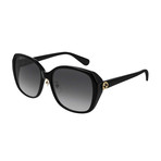 Women's GG Oversized Sunglasses // Black