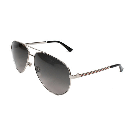 Men's Classic Pilot Aviator Sunglasses // Silver