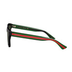 Men's Web Rectangular Sunglasses I // Green + Red
