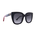 Women's GG Web Oversized Sunglasses // Black