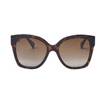 Women's Web Oversized Sunglasses // Brown