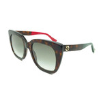 Women's GG Web Oversized Sunglasses // Havana Brown