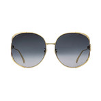 Women's GG Web Oversized Opal Sunglasses I // Gold