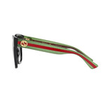 Men's Web Rectangular Sunglasses II // Green + Red