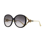 Women's GG Web Oversized Opal Sunglasses II // Gold