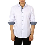 Leon Long-Sleeve Button-Up Shirt // White (L)