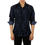 Shawn Long-Sleeve Shirt // Navy (XL)