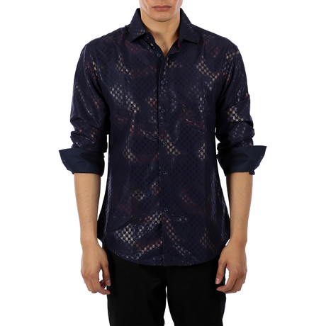 Jacob Long-Sleeve Shirt // Navy (S)