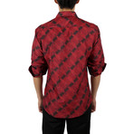 Ross Long-Sleeve Button-Up Shirt // Red (XL)