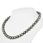 18" Round Tahitian Pearl Necklace // 8.0-10.7mm AAA (14K White Gold Clasp)