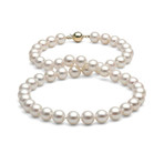 18" White Gem Grade Freshwater Pearl Necklace // 8.5-9.0mm (14K White Gold Clasp)
