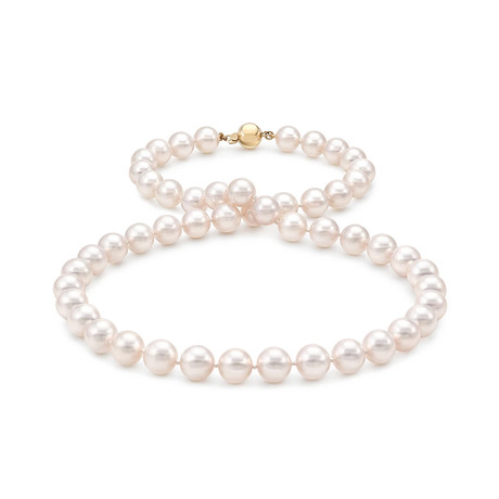 18" Akoya Pearl Necklace // 8.0-8.5mm AAA (14K White Gold Clasp)