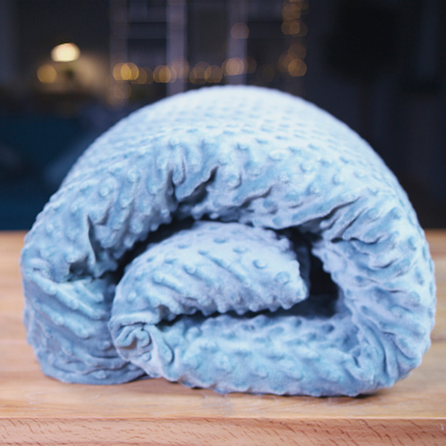 Weighted Blanket // Minky + Bamboo Cover // Blue (7lbs) - Huglee