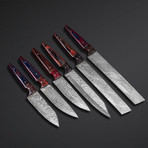 Chef Knives // Set Of 6 // Red Wood Sheet