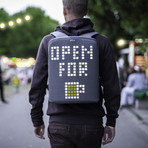 Pix Smart Urban Backpack // Black (Customizable Screen)