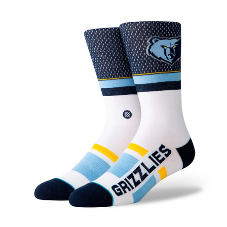 Grizzlies Shortcut Socks // Navy (M)