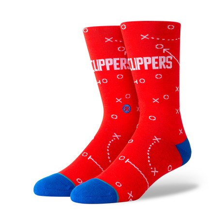 Clippers Playbook Socks // Red (S)