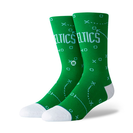 Celtics Playbook Socks // Green (S)