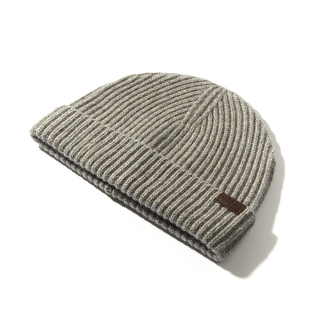 Cashmere Cardigan Stitch Hat // Gray