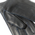 Deerskin + Cashmere Gloves // Dark Navy (Size: 8 Small)