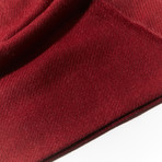 Lightweight Cashmere Scarf + Border Stripe // Bordeaux + Navy