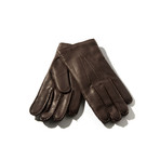 Deerskin + Cashmere Gloves // Dark Brown (Size: 9 Large)