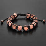 Hexagonal Hematite Stone Beaded Bracelet (Brown)