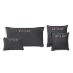 Bariloche Pillow Cover // Two Tones Pewter (13"L x 21"W)