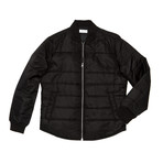 Barneys New York // Quilted Shirt Jacket // Black (XL)