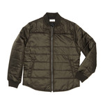 Barneys New York // Quilted Shirt Jacket // Pine (L)
