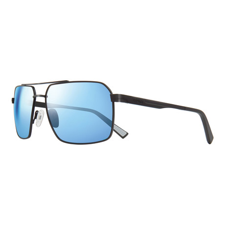 Pax Polarized Sunglasses // Satin Black Frame + Blue Water Lens