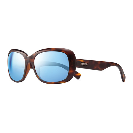 Women's Paxton Polarized Sunglasses // Matte Honey Tortoise + Blue Water Lens