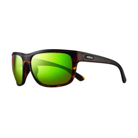 Unisex Remus Polarized Sunglasses // Matte Tort + Green Water Lens