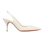 Clare Slingback 80mm Pumps Heels // White (Euro: 41)