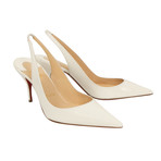 Clare Slingback 80mm Pumps Heels // White (Euro: 41)