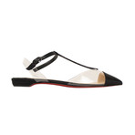 Women's Nosy Strass Satin + PVC Flats // Black (Euro: 36)