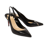 Women's V Sling Black Slingback 85mm Pumps // Black (Euro: 35)